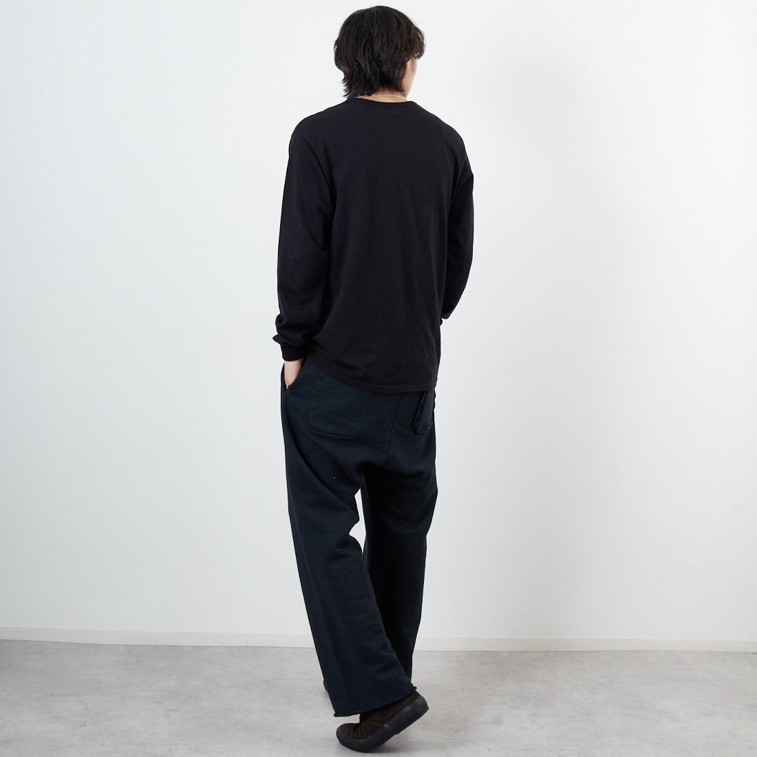 BOW WOW [バウワウ] 88/12 ロングスリーブTシャツ [BW-8L] 88/12 BLAC &&モデル身長：179cm 着用サイズ：L&&