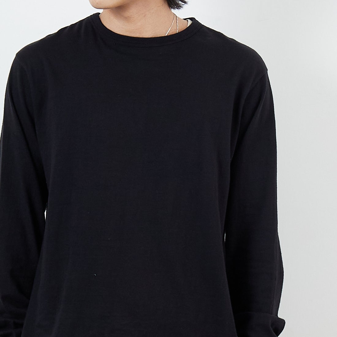 BOW WOW [バウワウ] 88/12 ロングスリーブTシャツ [BW-8L] 88/12 BLAC &&モデル身長：179cm 着用サイズ：L&&