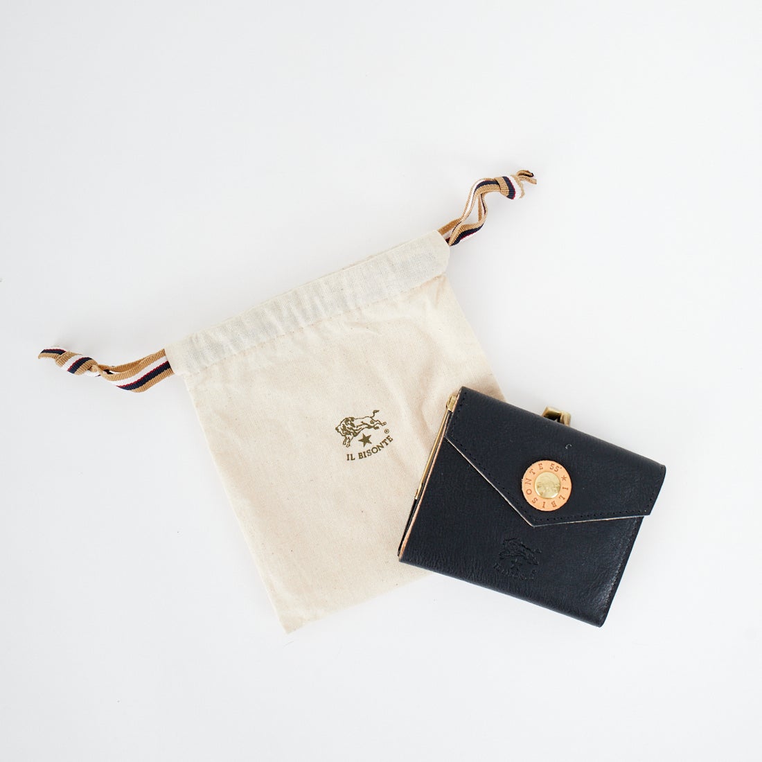 IL BISONTE [イルビゾンテ] 55thコンビボタン ウォレット [54252311141] 98 BLACK
