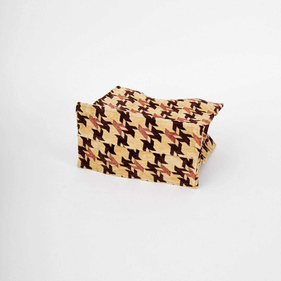 Bindu [ビンドゥー] 千鳥格子柄 スモールブックトートバッグ [BBB-2155] CAMEL BROW