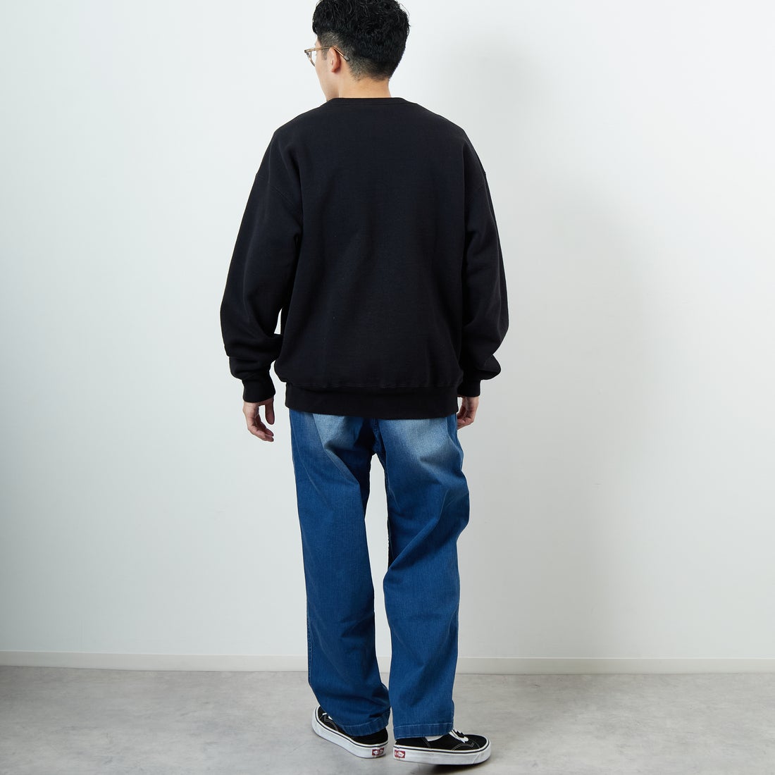 GRAMiCCi [グラミチ] 別注 ストレッチデニム エブリデイパンツ [GUP5-F1023-JF] D.USED BLU &&モデル身長：168cm 着用サイズ：L&&