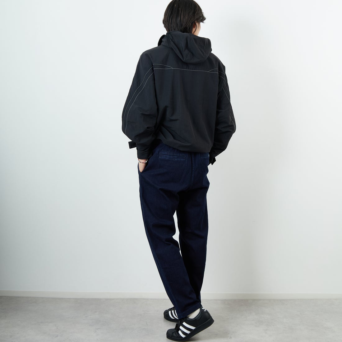 GRAMiCCi [グラミチ] 別注 ストレッチデニム エブリデイパンツ [GUP5-F1023-JF] ONE WASH &&モデル身長：179cm 着用サイズ：L&&