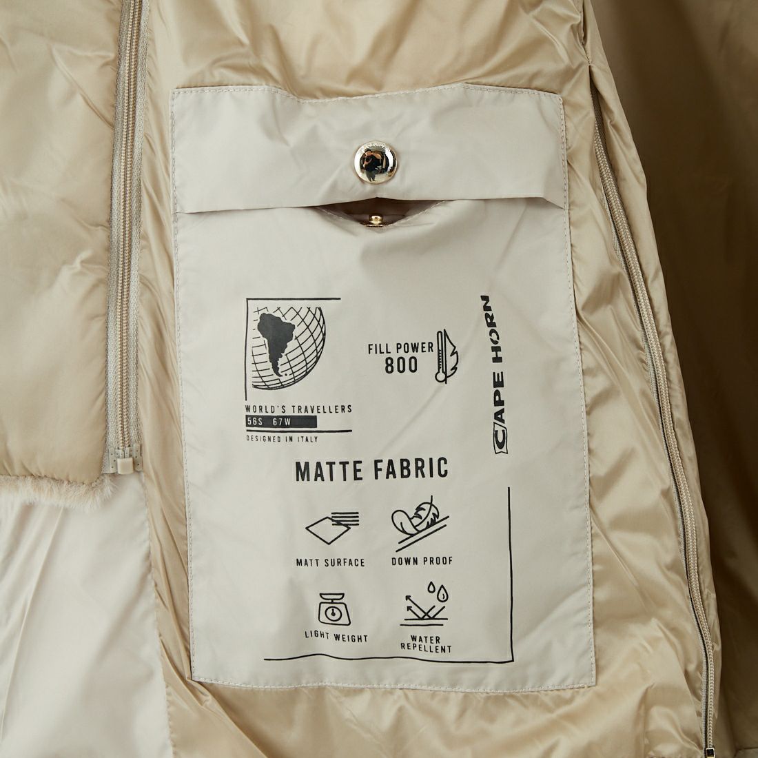 CAPE HORN [ケープホーン] ALVAREZ ダウンジャケット [B2566] 107 SAFARI