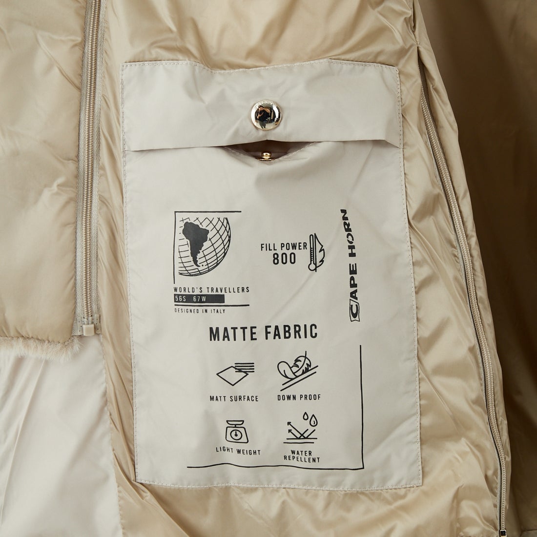 CAPE HORN [ケープホーン] ALVAREZ ダウンジャケット [B2566] 107 SAFARI