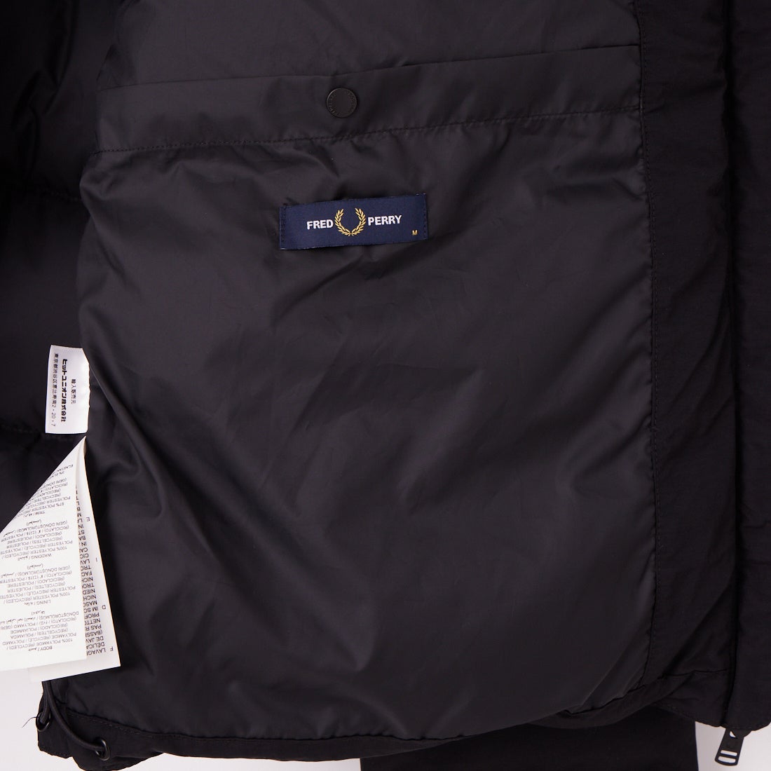 FRED PERRY [フレッドペリー] ラグランスリーブパデッドジャケット [J1309] 102 BLACK