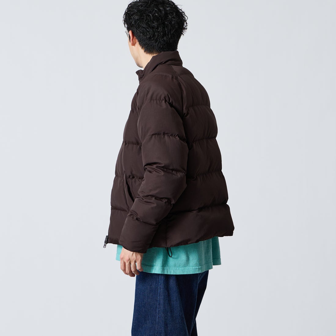 FRED PERRY [フレッドペリー] ラグランスリーブパデッドジャケット [J1309] 33C RICH B &&モデル身長：168cm 着用サイズ：M&&