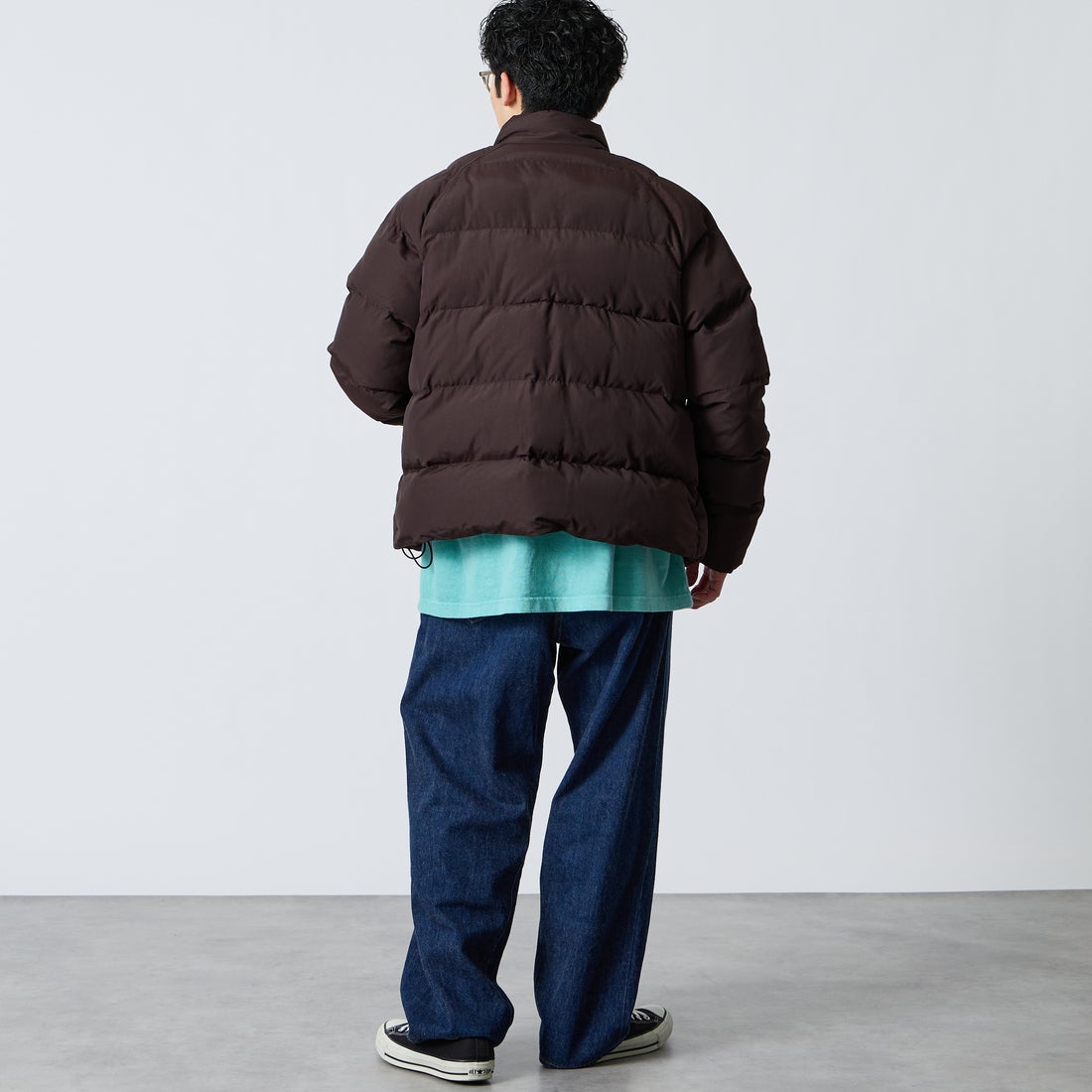 FRED PERRY [フレッドペリー] ラグランスリーブパデッドジャケット [J1309] 33C RICH B &&モデル身長：168cm 着用サイズ：M&&