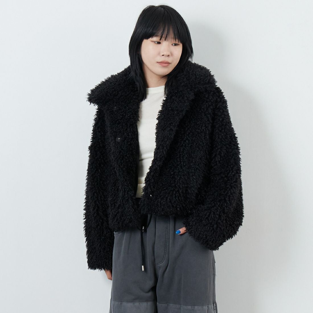 109 ﾌﾞﾗｯｸ&&モデル身長：167cm 着用サイズ：F&&