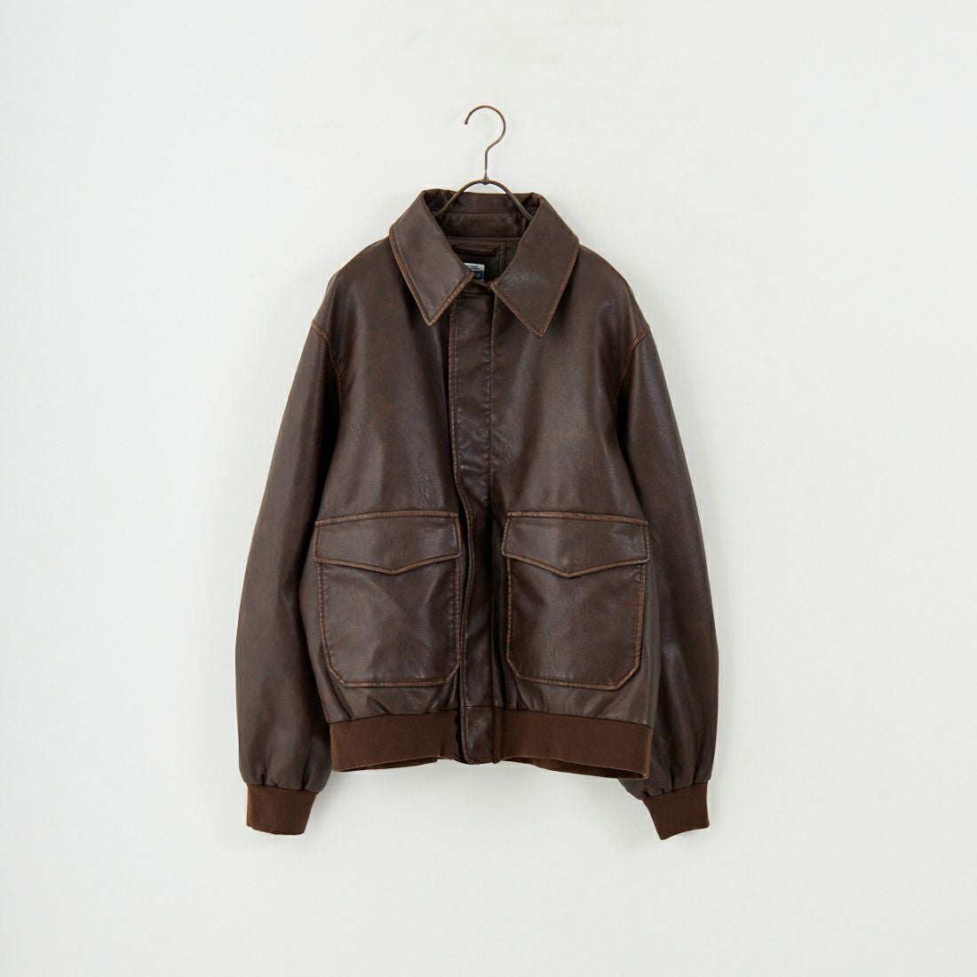ARMY TWILL SANFORIZED [アーミーツイル サンフォライズド] 別注 ヴィーガンレザー A-2フライトジャケット [AM-2554502-INT-JF] BROWN