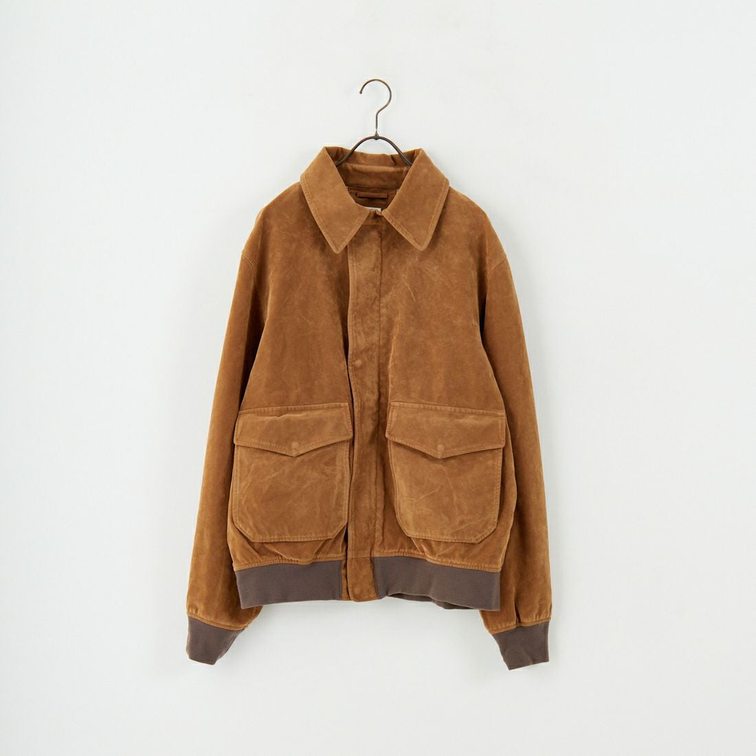 ARMY TWILL SANFORIZED [アーミーツイル サンフォライズド] 別注 ヴィーガンレザー A-2フライトジャケット [AM-2554502-INT-JF] BEG SUEDE