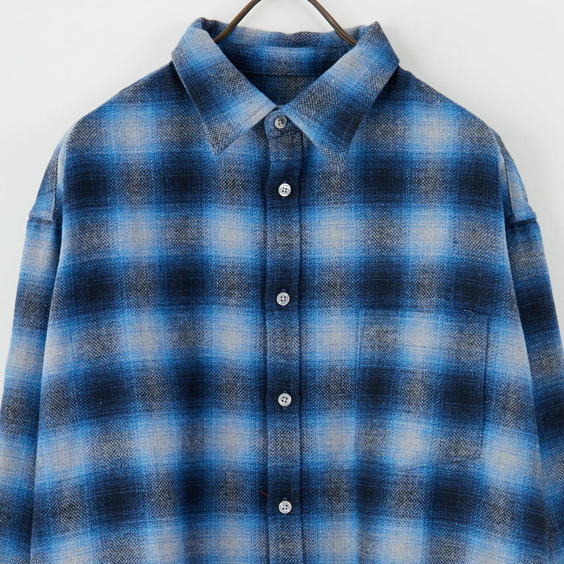 PENNEYS [ぺニーズ] 別注 オンブレチェックシャツ [PN25F001-JF] BLUE