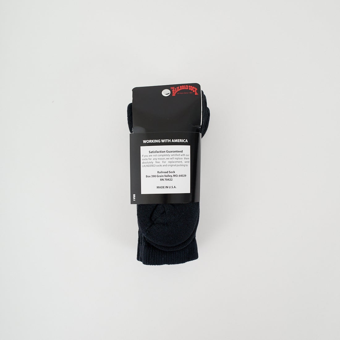 RAILROAD SOCK [レイルロードソック] クルーワークソックス 3足セット [RSS1060310] BLACK