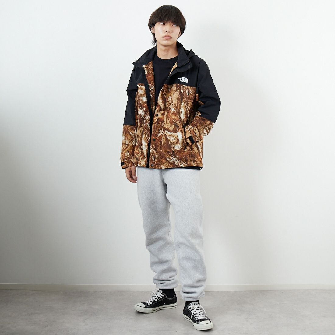 THE NORTH FACE [ザ ノースフェイス] ノベルティハイドレナウィンドジャケット [NP72553] FF &&モデル身長：179cm 着用サイズ：M&&