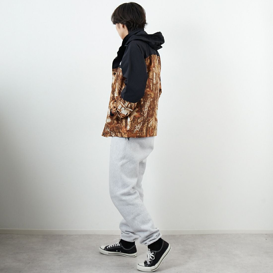 THE NORTH FACE [ザ ノースフェイス] ノベルティハイドレナウィンドジャケット [NP72553] FF &&モデル身長：179cm 着用サイズ：M&&