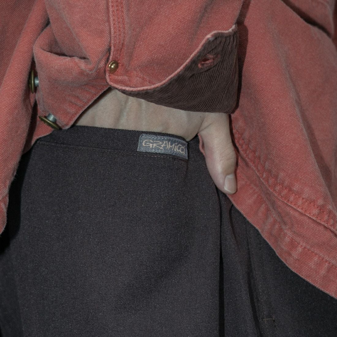 GRAMiCCi [グラミチ] 別注 ウールライク ワイドパンツ [GUP5-F1025-JF] BROWN