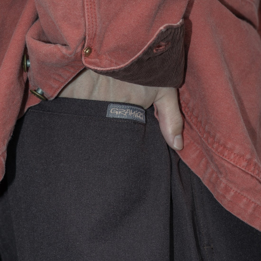 GRAMiCCi [グラミチ] 別注 ウールライク ワイドパンツ [GUP5-F1025-JF] BROWN