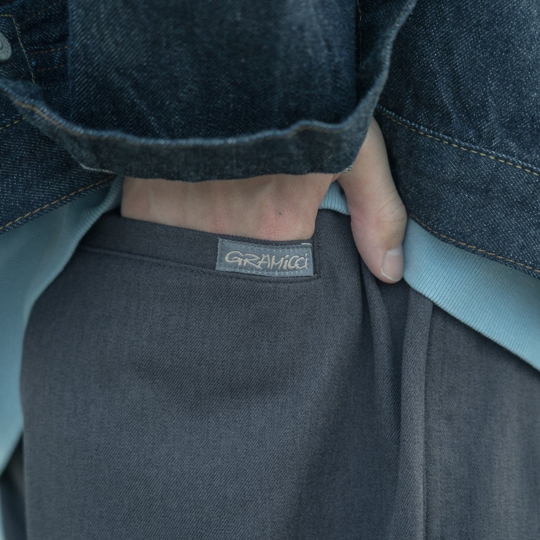 GRAMiCCi [グラミチ] 別注 ウールライク ワイドパンツ [GUP5-F1025-JF] CHARCOAL