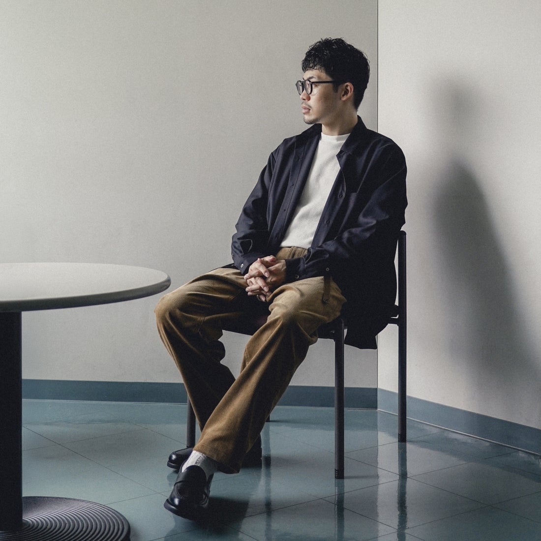 GRAMiCCi [グラミチ] 別注 コーデュロイ エブリデイパンツ [GUP5-F1022-JF] CAMEL &&モデル身長：168cm 着用サイズ：L&&