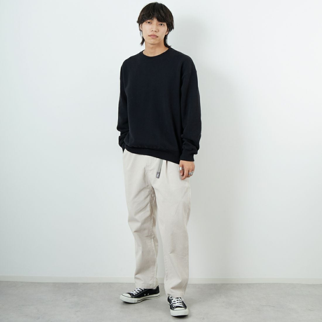 GRAMiCCi [グラミチ] 別注 コーデュロイ エブリデイパンツ [GUP5-F1022-JF] BONE &&モデル身長：179cm 着用サイズ：L&&