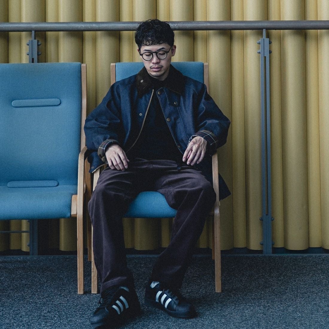 GRAMiCCi [グラミチ] 別注 コーデュロイ エブリデイパンツ [GUP5-F1022-JF] D.BROWN &&モデル身長：168cm 着用サイズ：L&&