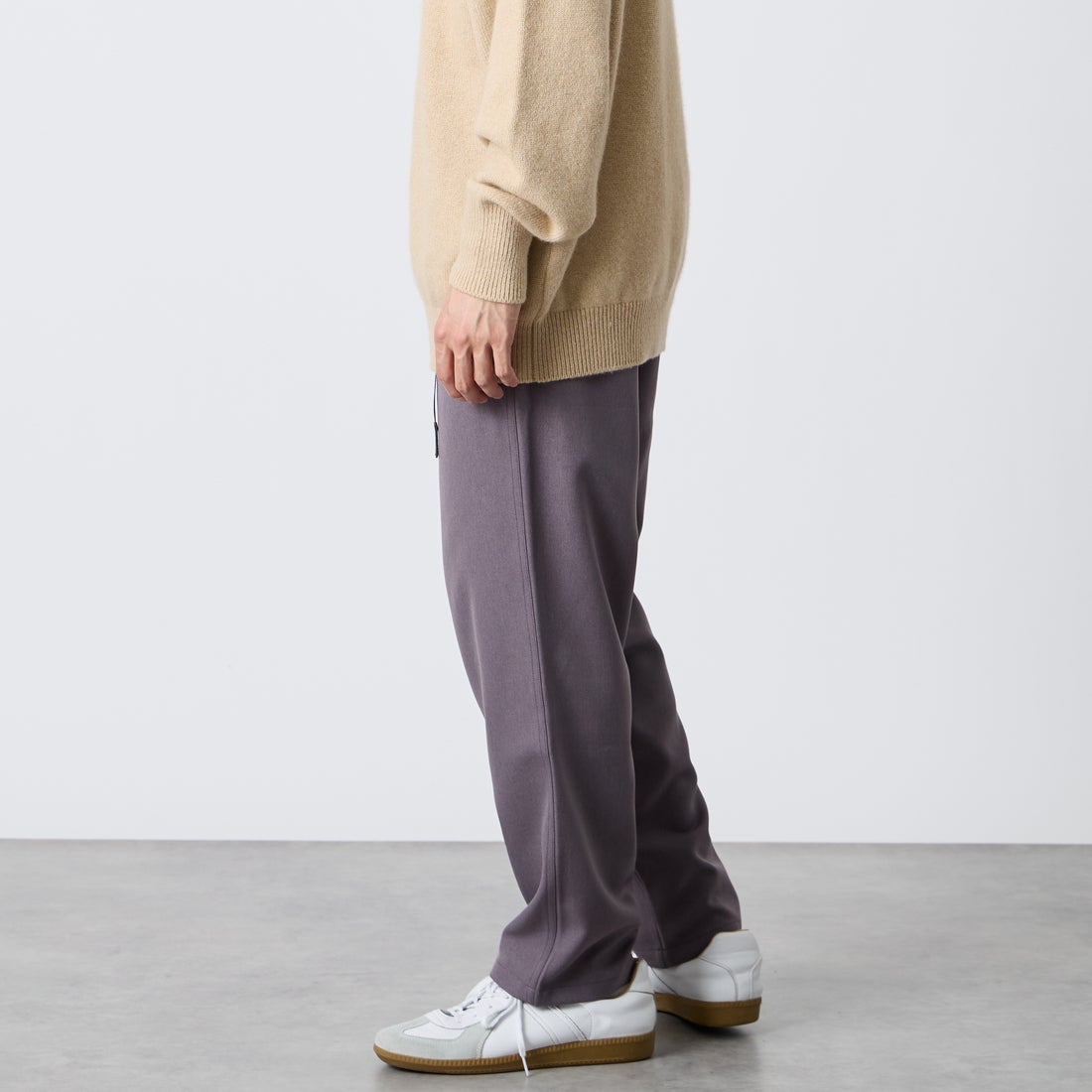 GRAMiCCi [グラミチ] 別注 ウールライク エブリデイパンツ [GUP5-F1024-JF] GRAY &&モデル身長：168cm 着用サイズ：L&&