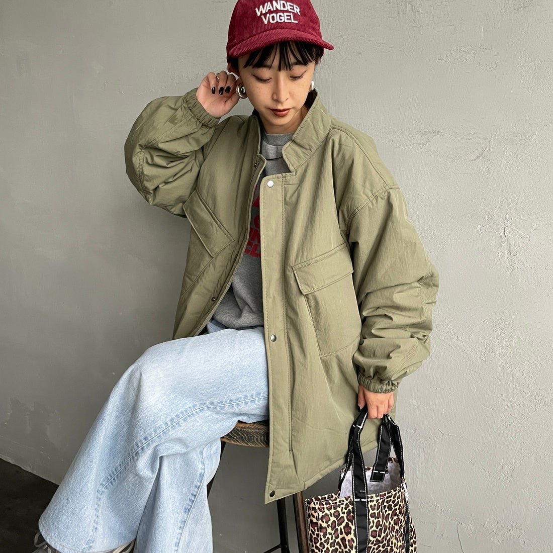 KHAKI&&モデル身長：150cm 着用サイズ：S&&