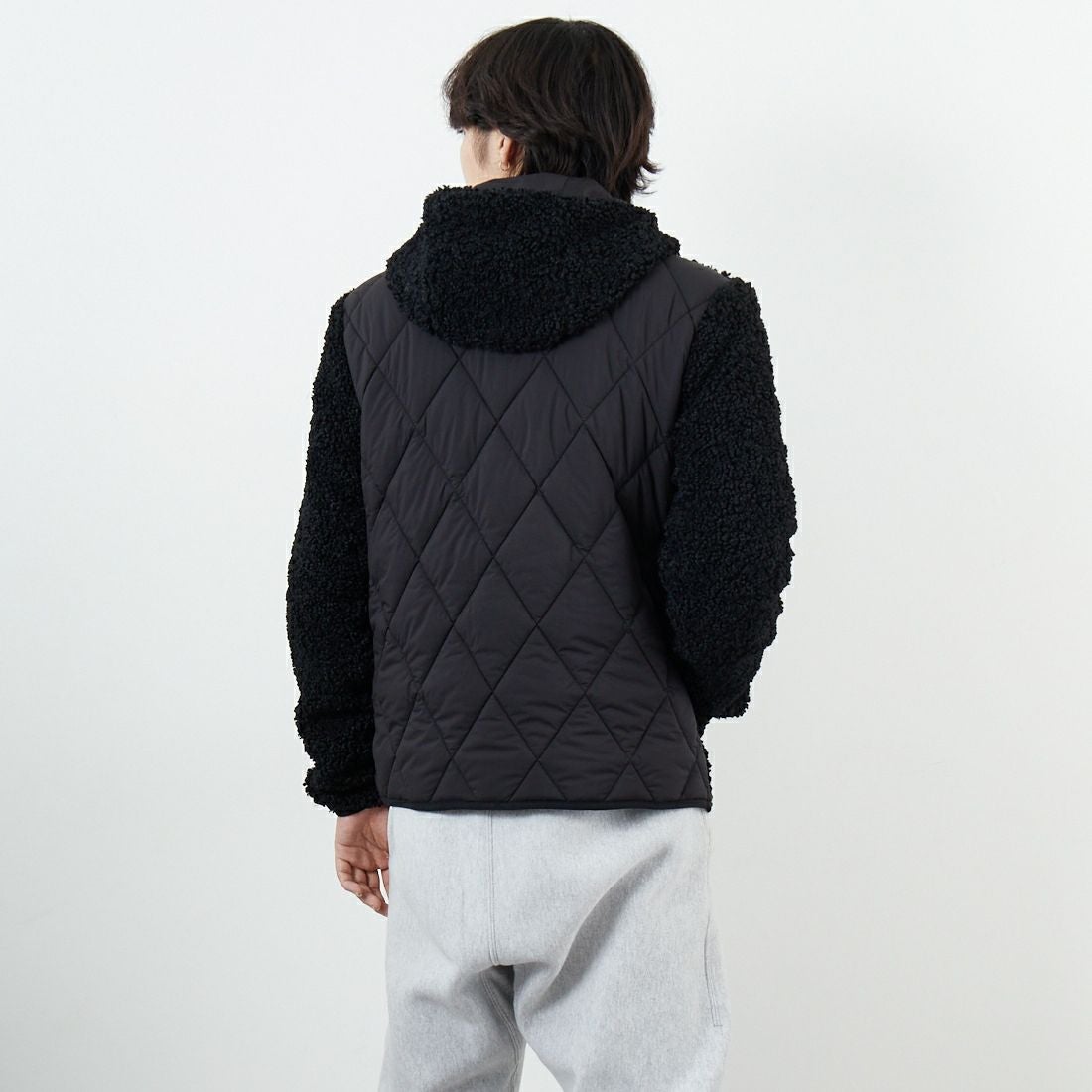 CAPE HORN [ケープホーン] LENNOX ボアブルゾン [B1578] 500 BLACK &&モデル身長：179cm 着用サイズ：48&&