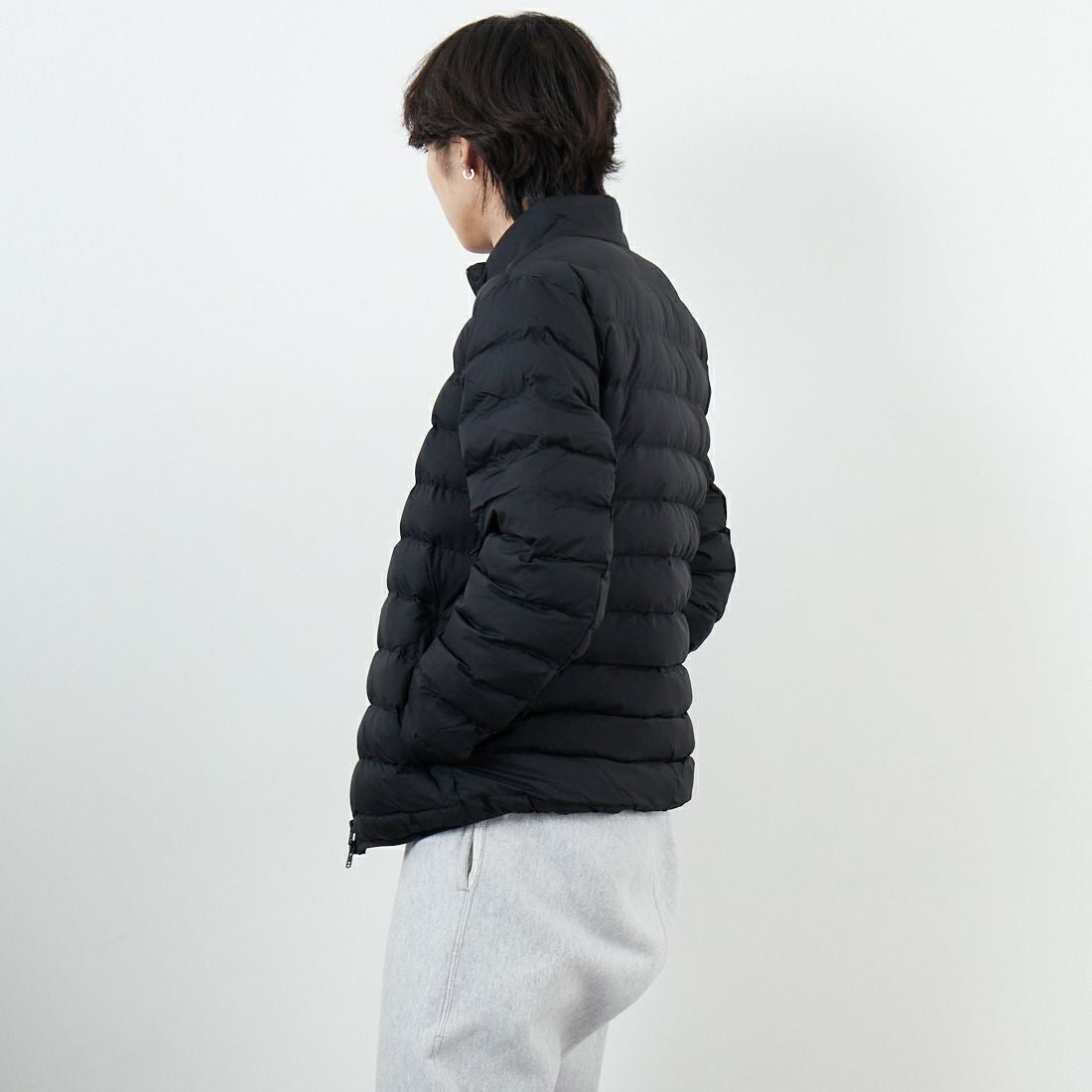 FRED PERRY [フレッドペリー] インサレーテッドジャケット [J4564] 102 BLACK &&モデル身長：179cm 着用サイズ：M&&