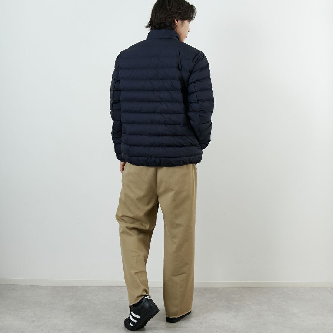 FRED PERRY [フレッドペリー] インサレーテッドジャケット [J4564] 248 NAVY &&モデル身長：179cm 着用サイズ：L&&