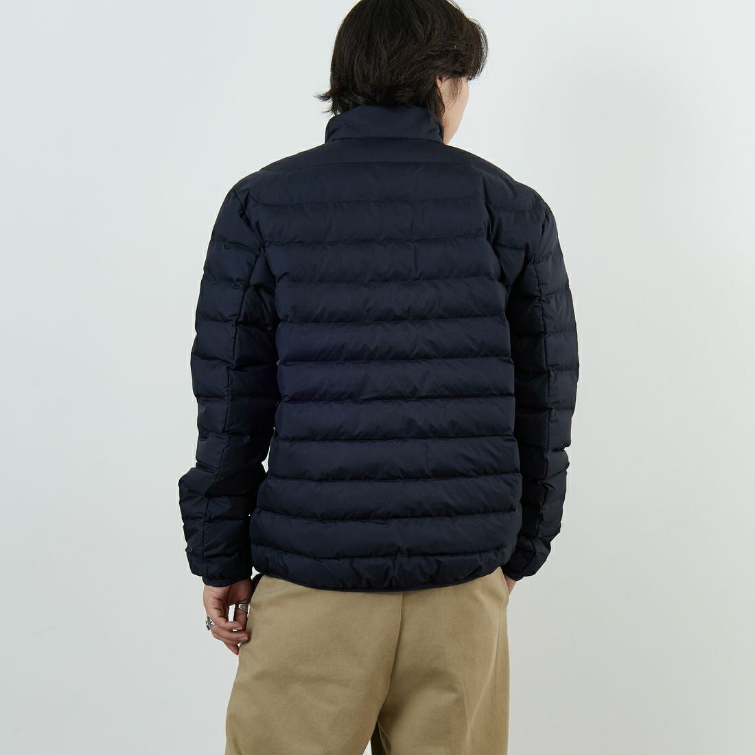 FRED PERRY [フレッドペリー] インサレーテッドジャケット [J4564] 248 NAVY &&モデル身長：179cm 着用サイズ：L&&