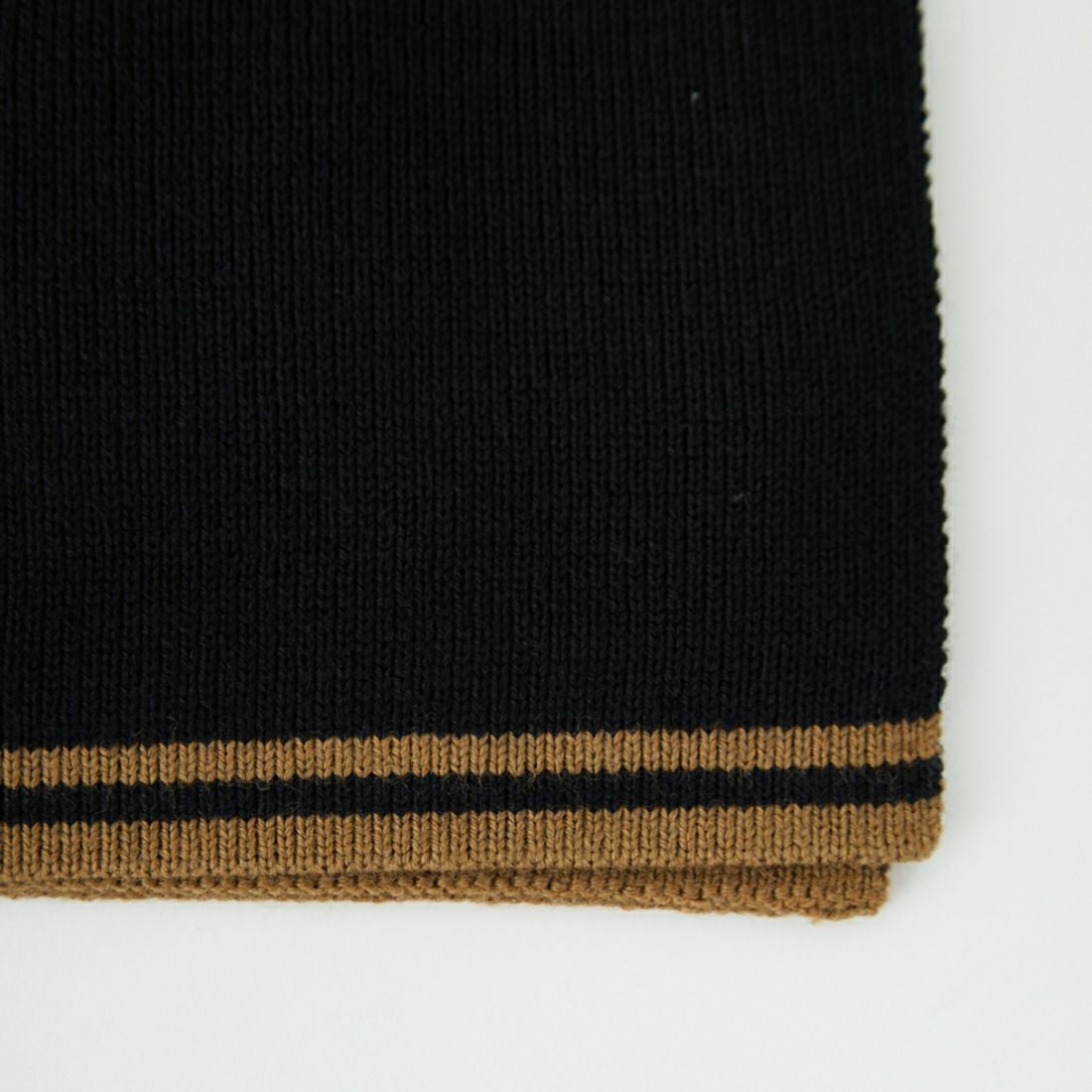 FRED PERRY [フレッドペリー] ツインティップ メリノウールスカーフ [C9152] S77 BLK/SH