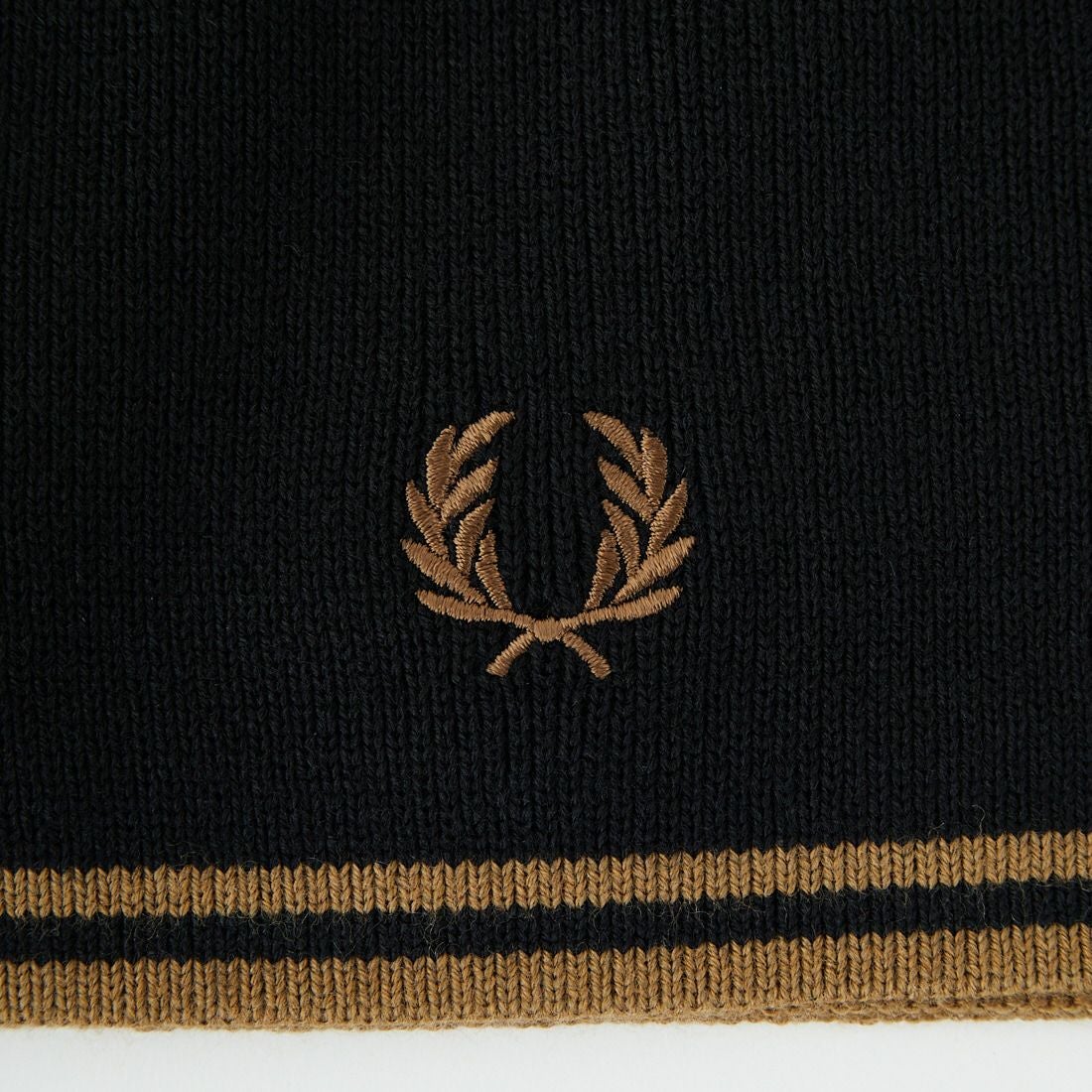 FRED PERRY [フレッドペリー] ツインティップ メリノウールスカーフ [C9152] S77 BLK/SH
