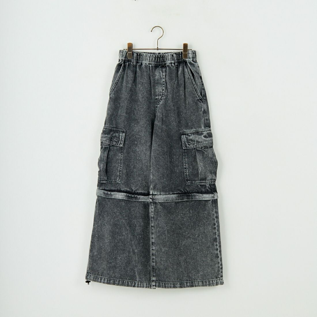 X-girl [エックスガール] ウォッシュド 2WAYワイドカーゴパンツ