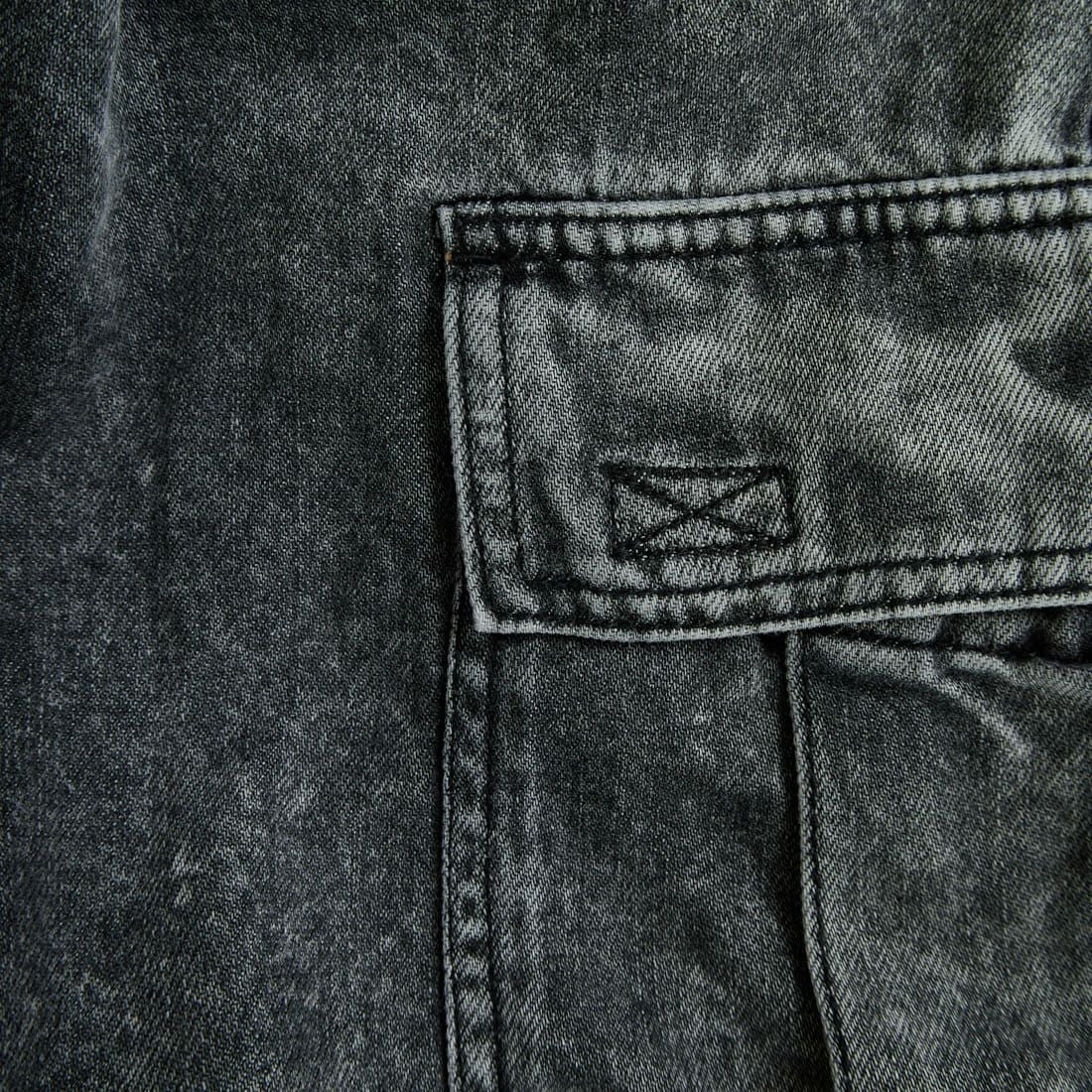 X-girl [エックスガール] ウォッシュド 2WAYワイドカーゴパンツ [105253031001] BLACK