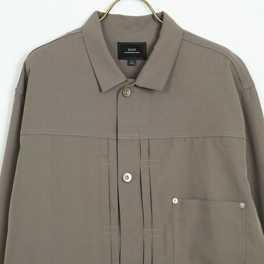 SLICK [スリック] テックツイルトラッカージャケット [5111026] 500 BROWN