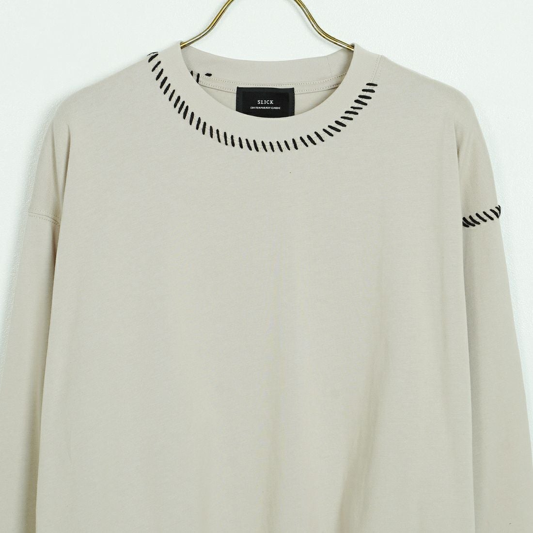 SLICK [スリック] 30/2 コンパクトヤーンエンブロイダリーTシャツ [5131008] 520 GRAYBE