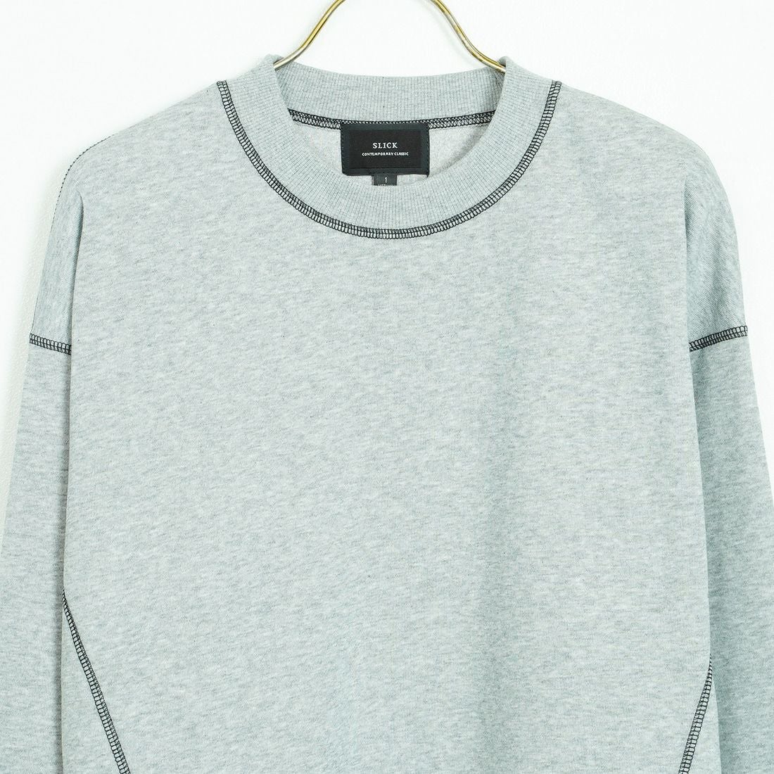 SLICK [スリック] ダブルエアニットステッチワークプルオーバー [5131030] 801 H.GRAY