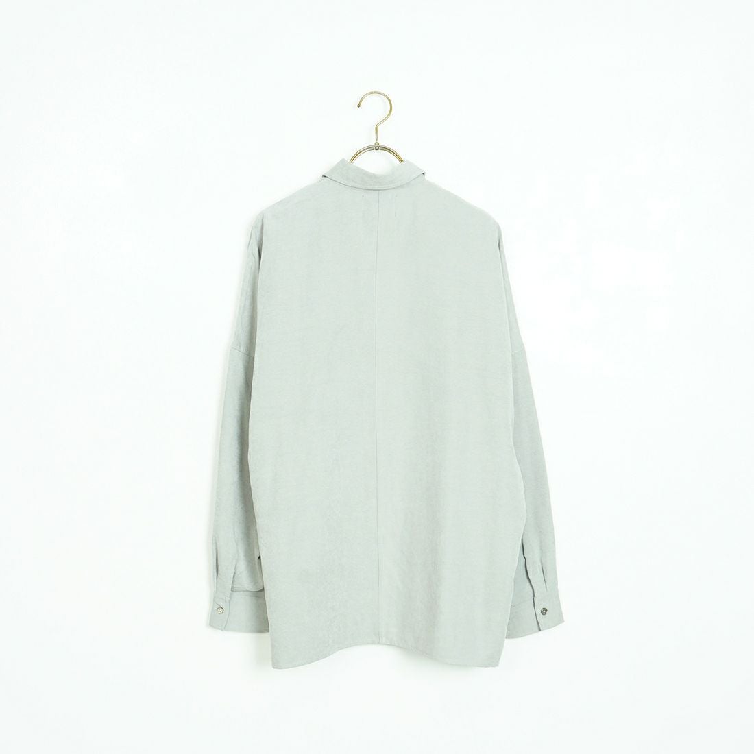 SLICK [スリック] ヴィンテージサテン ドルマンスリーブレギュラーカラーシャツ [5121022] 740 GRAY