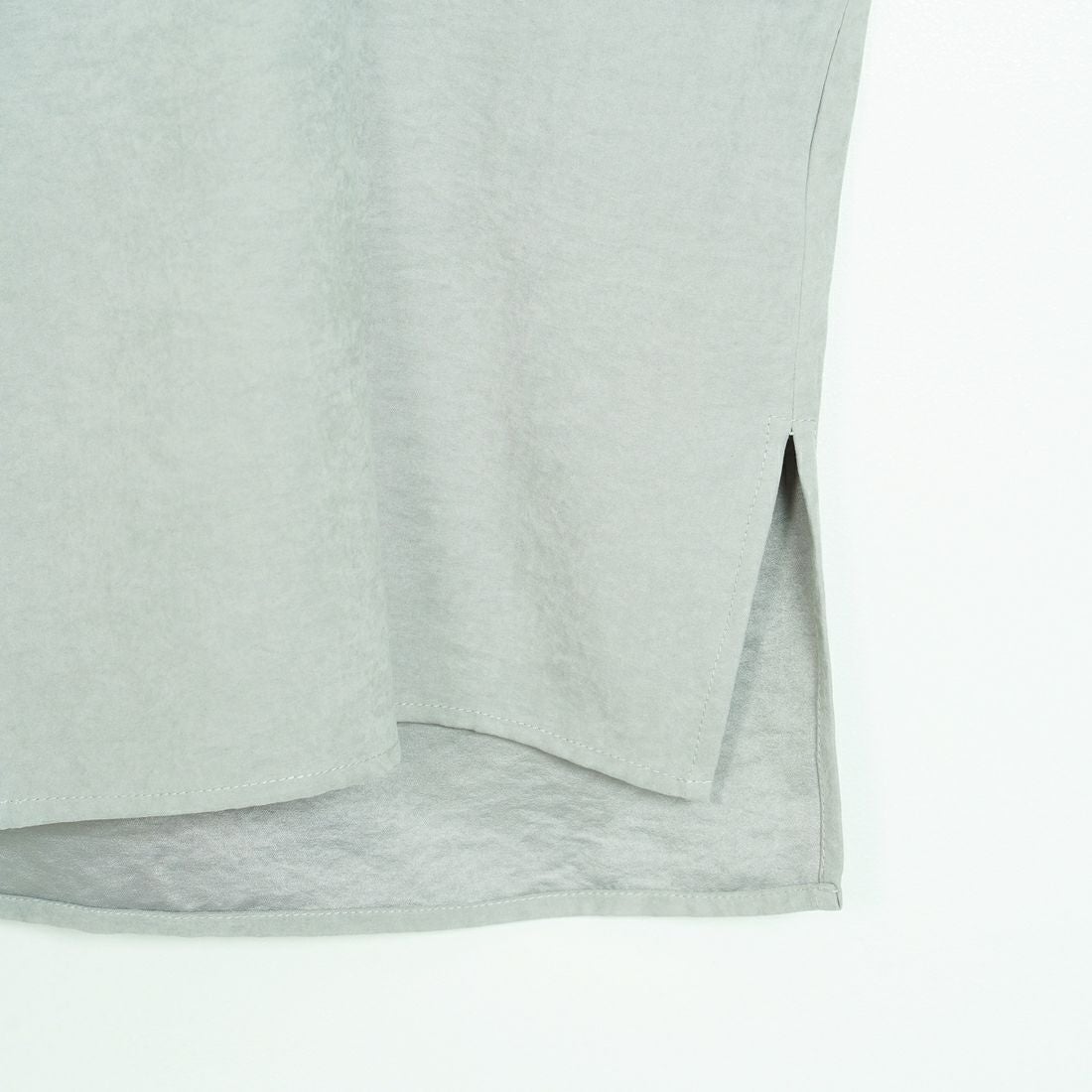 SLICK [スリック] ヴィンテージサテン ドルマンスリーブレギュラーカラーシャツ [5121022] 740 GRAY