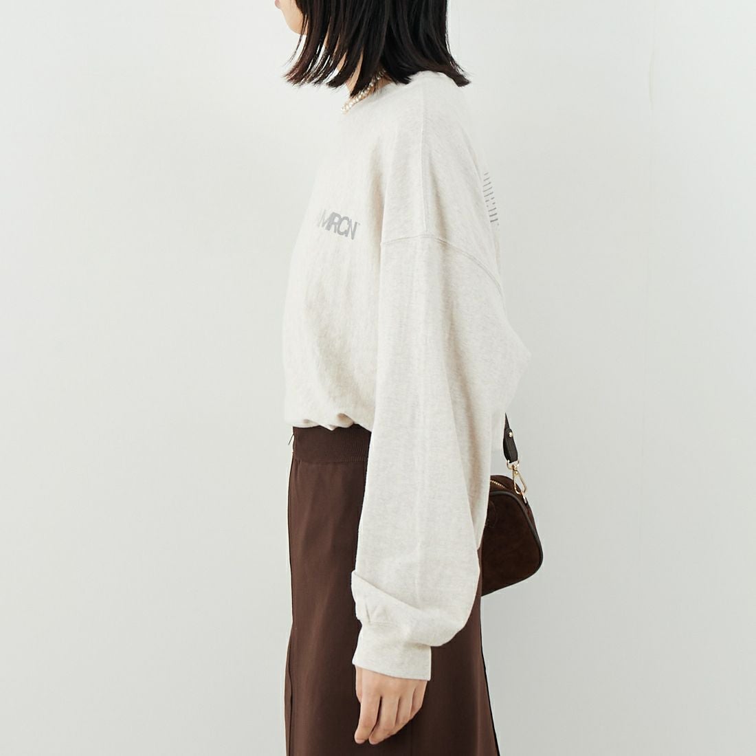 Americana [アメリカーナ] リバースウィーブロングスリーブTシャツ [BRF-752A-2] ｵｰﾄﾐｰﾙ &&モデル身長：162cm 着用サイズ：M&&