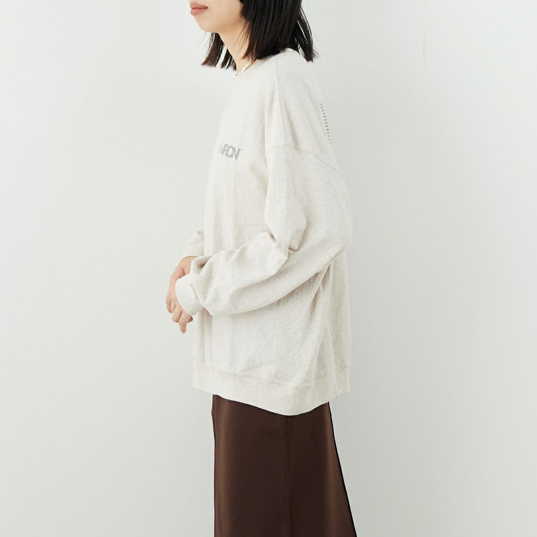 Americana [アメリカーナ] リバースウィーブロングスリーブTシャツ [BRF-752A-2] ｵｰﾄﾐｰﾙ &&モデル身長：162cm 着用サイズ：M&&