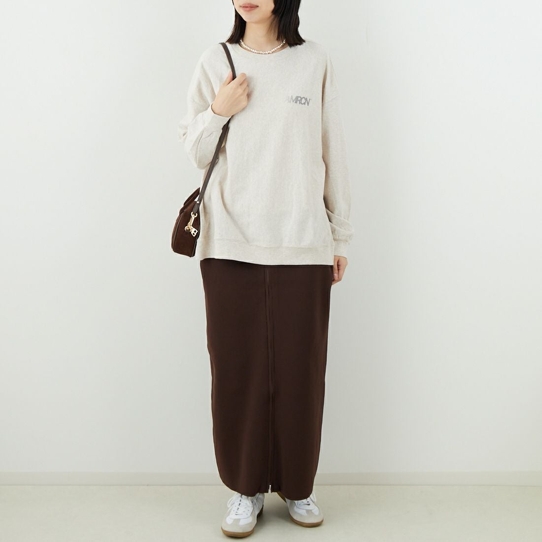 Americana [アメリカーナ] リバースウィーブロングスリーブTシャツ [BRF-752A-2] ｵｰﾄﾐｰﾙ &&モデル身長：162cm 着用サイズ：M&&