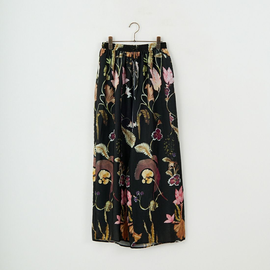 CLOCHE [クロシェ] ボタニカル柄ワイドパンツ [55286557] ﾌﾞﾗｯｸ