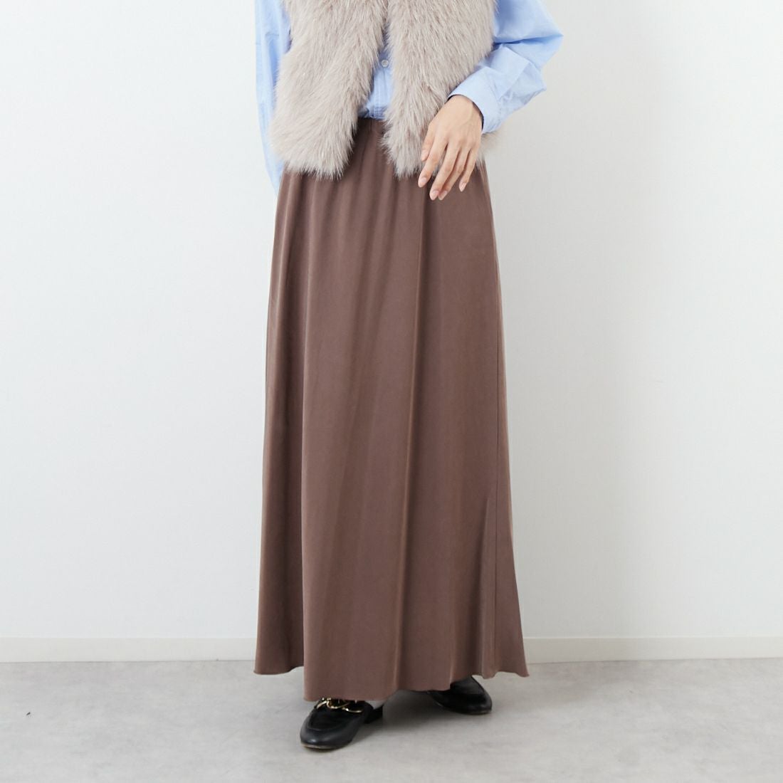 Jeans Factory Clothes [ジーンズファクトリークローズ] バイアスマーメイドスカート [J-4856] 830 ﾌﾞﾗｳﾝ