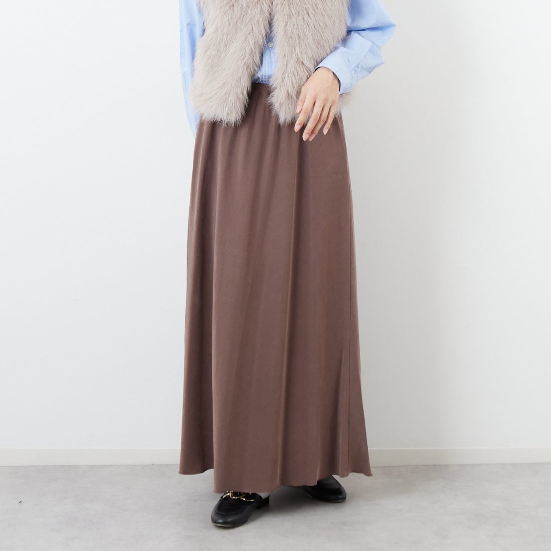 Jeans Factory Clothes [ジーンズファクトリークローズ] バイアスマーメイドスカート [J-4856] 830 ﾌﾞﾗｳﾝ