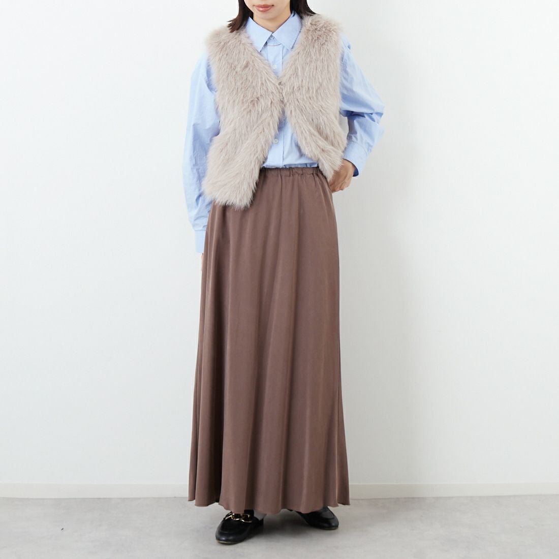 Jeans Factory Clothes [ジーンズファクトリークローズ] バイアスマーメイドスカート [J-4856] 830 ﾌﾞﾗｳﾝ