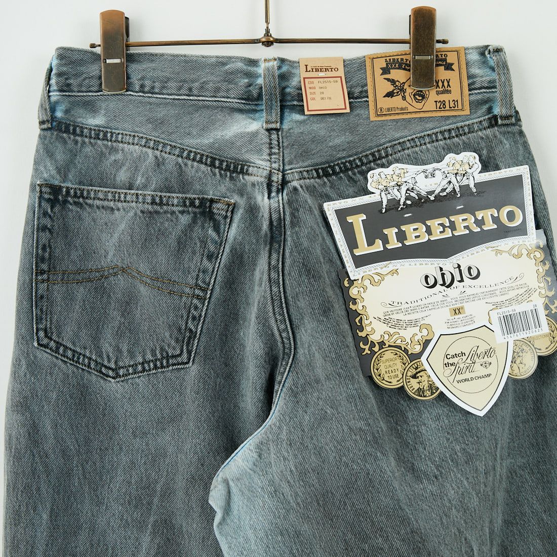 LIBERTO [リベルト] OHIO ツータックリラックスバギーデニム [FL2515] 59 FOG GRE