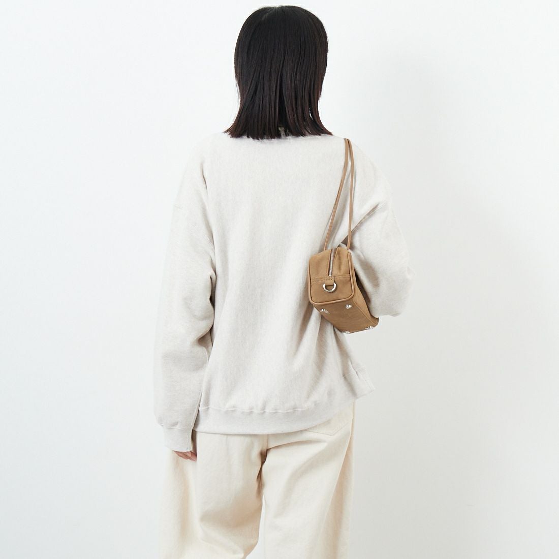 Americana [アメリカーナ] リバースウィーブ クルーネックスウェット [BRF-771A-2] ｵｰﾄﾐｰﾙ &&モデル身長：162cm 着用サイズ：M&&