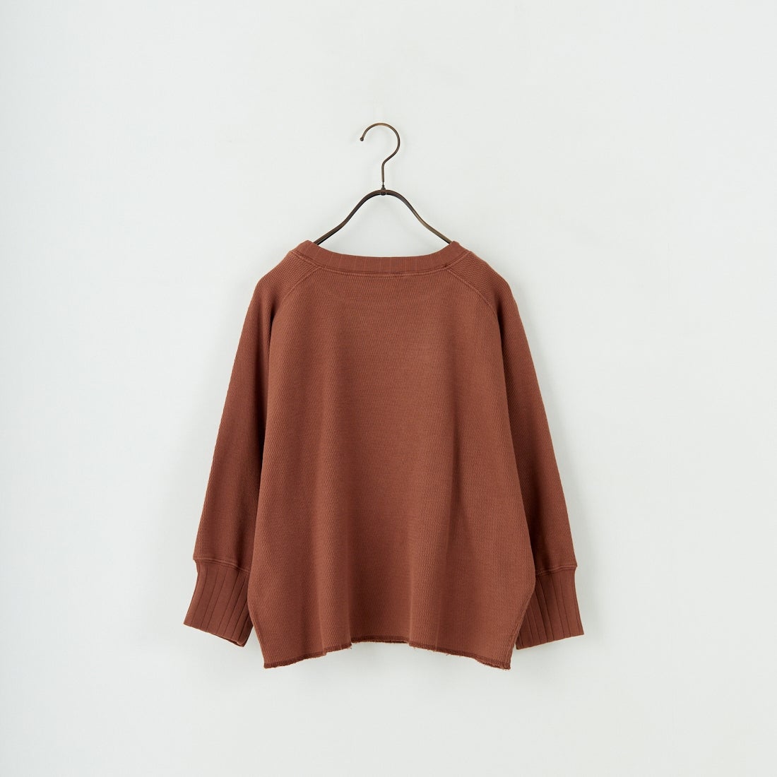 KHA:KI [カーキ] ハニカム8分袖トップス [MIL25FCS3467] BROWN