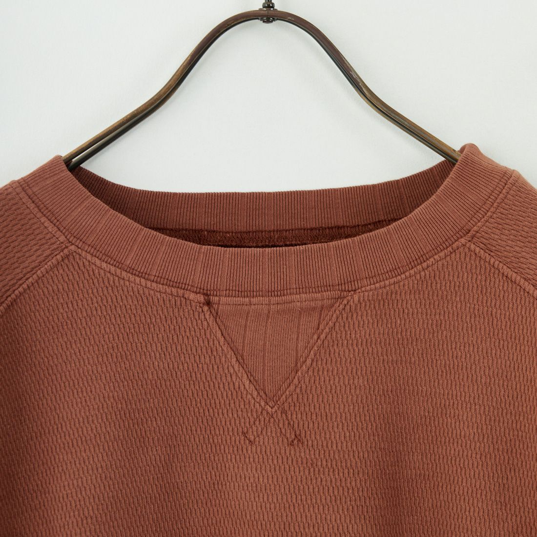 KHA:KI [カーキ] ハニカム8分袖トップス [MIL25FCS3467] BROWN